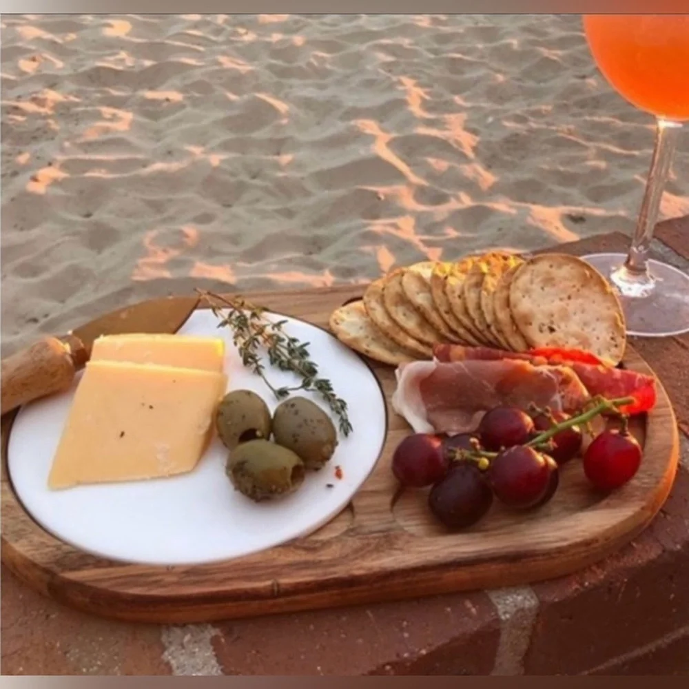 Twine‎ Living Co. Gourmet Wood & Ceramic Cheese Board Gift Set
